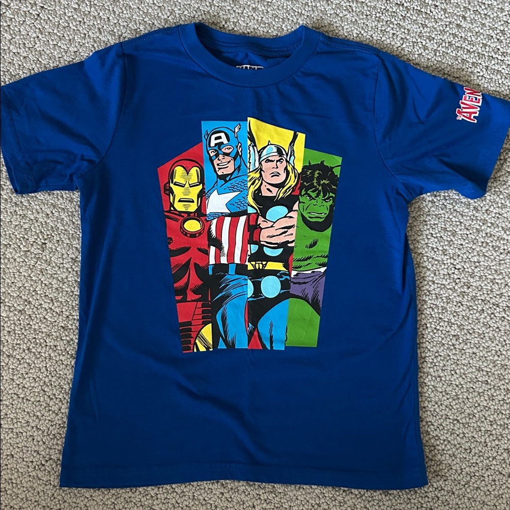 Marvel Avengers Blue Graphic T-shirt Size 7